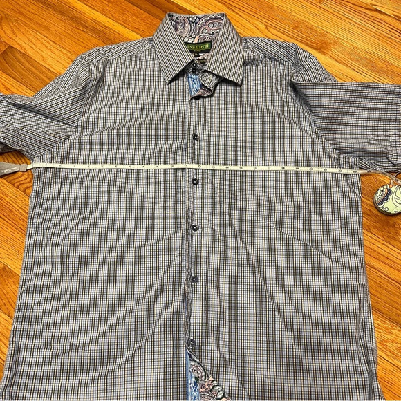 INSERCH Men’s Short Sleeve Multi Color Plaid Shirt - Slim Fit - Size XL - EUC - Picture 10 of 11